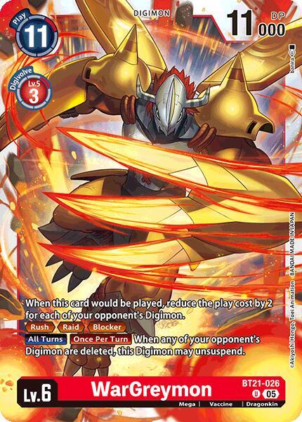 WarGreymon - World Convergence - Uncommon - BT21-026 U