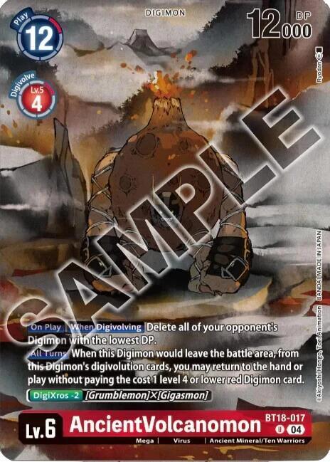 AncientVolcanomon (Tamer's Selection Box Ver. Championship 2024) - Release Special Booster 2.0 - Uncommon - BT18-017 U