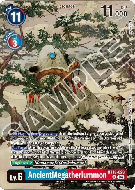 AncientMegatheriummon (Tamer's Selection Box Ver. Championship 2024) - Release Special Booster 2.0 - Rare - BT18-028 R