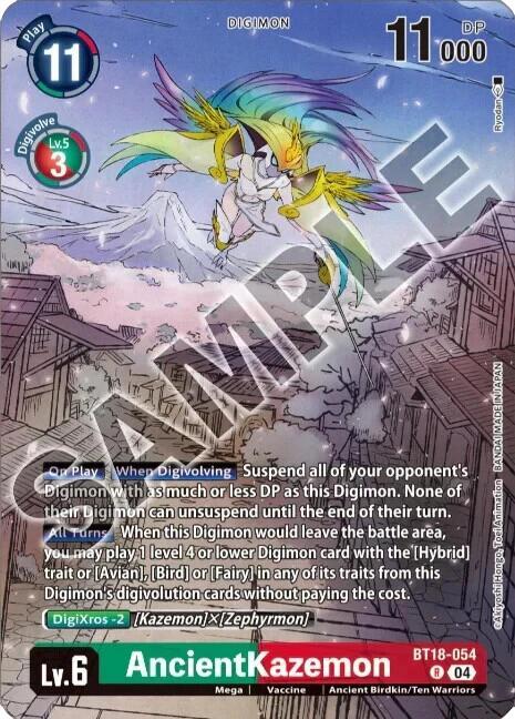 AncientKazemon (Tamer's Selection Box Ver. Championship 2024) - Release Special Booster 2.0 - Rare - BT18-054 R