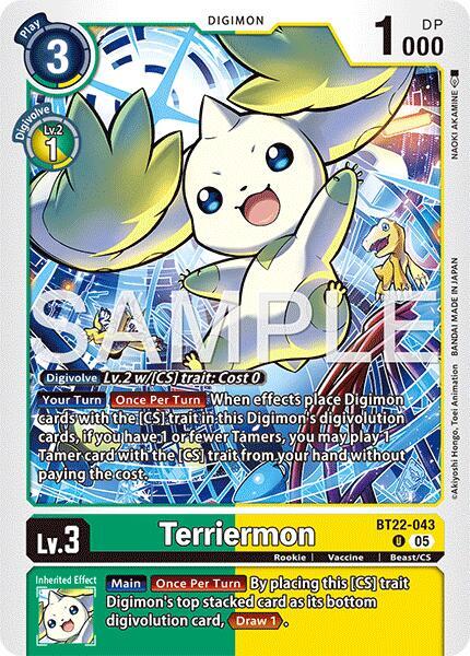 Terriermon - Cyber Eden - Uncommon - BT22-043 U