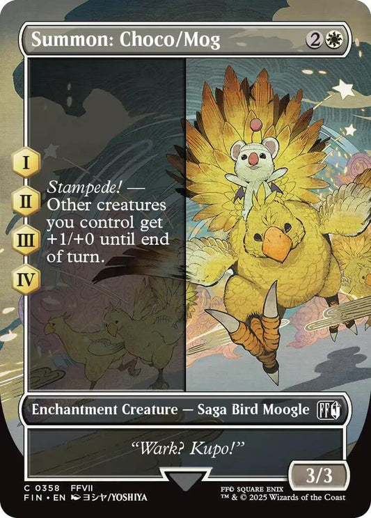 Summon: Choco/Mog (Borderless) - FINAL FANTASY - C - 358