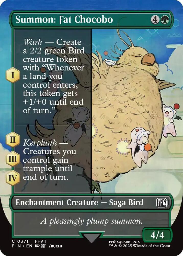 Summon: Fat Chocobo (Borderless) - FINAL FANTASY - C - 371