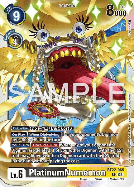 PlatinumNumemon - Cyber Eden - Rare - BT22-065 R