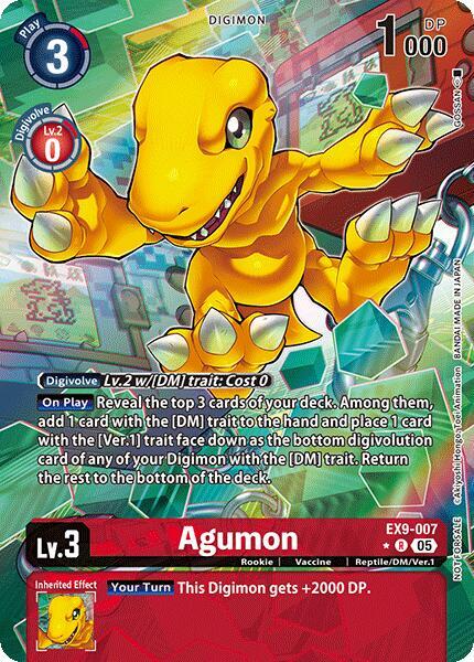 Agumon (Digital Monster Day Commemoration Event Winner) - Digimon Promotion Cards - Rare - EX9-007 R