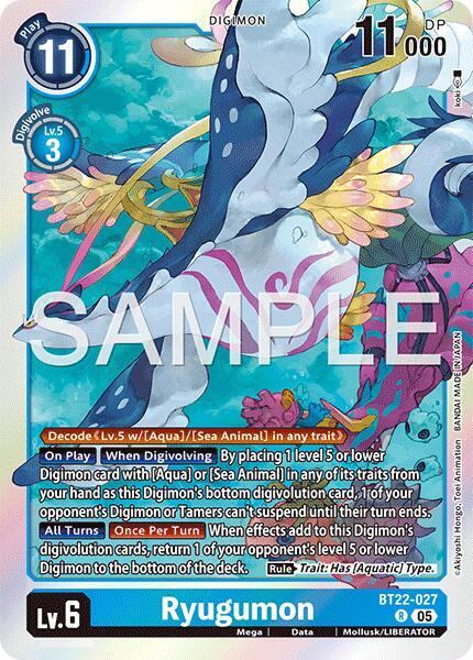 Ryugumon - Cyber Eden - Rare - BT22-027 R