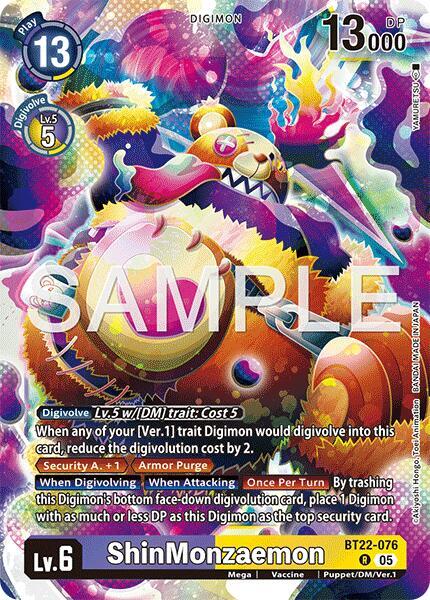 ShinMonzaemon - Cyber Eden - Rare - BT22-076 R