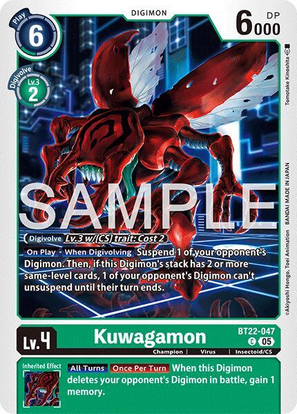 Kuwagamon - Cyber Eden - Common - BT22-047 C
