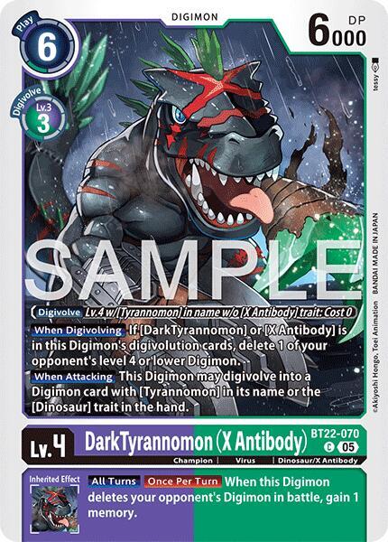 Dark Tyrannomon (X Antibody) - Cyber Eden - Common - BT22-070 C