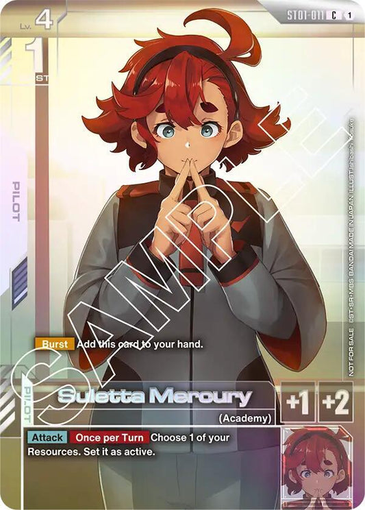 Suletta Mercury (Newtype Challenge 2025 Mission 1) - Gundam Promotional Cards - Common - ST01-011