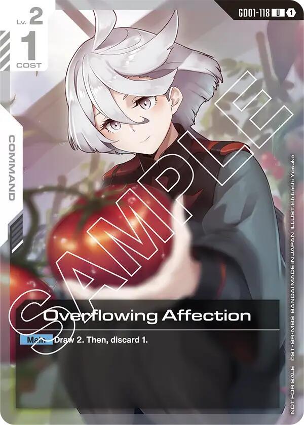 Overflowing Affection (Newtype Challenge 2025 Mission 1) - Gundam Promotional Cards - Uncommon - GD01-118