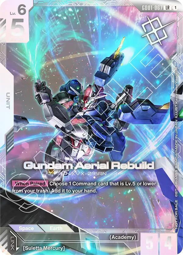 Gundam Aerial Rebuild (Newtype Challenge 2025 Mission1) - Gundam Promotional Cards - Legend Rare - GD01-067