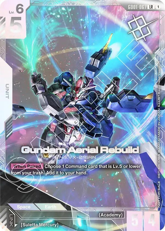 Gundam Aerial Rebuild (Newtype Challenge 2025 Mission1) - Gundam Promotional Cards - Legend Rare - GD01-067