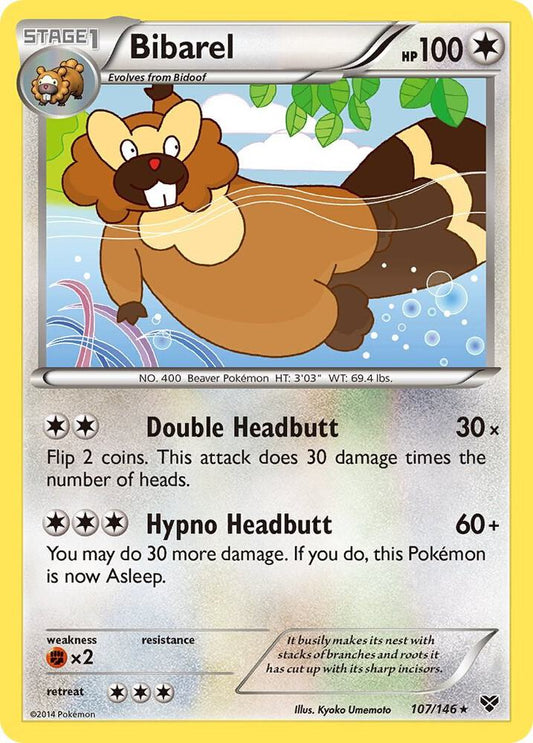 Bibarel - XY Base Set - Rare - 107/146