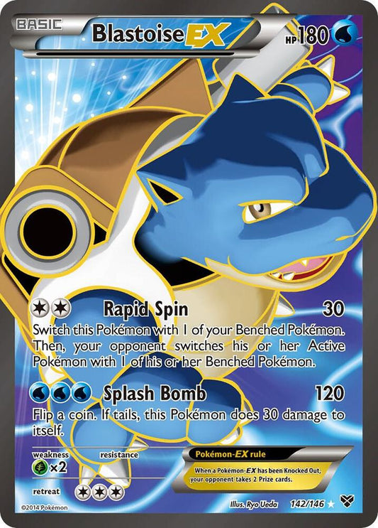 Blastoise EX (142 Full Art) - XY Base Set - Ultra Rare - 142/146