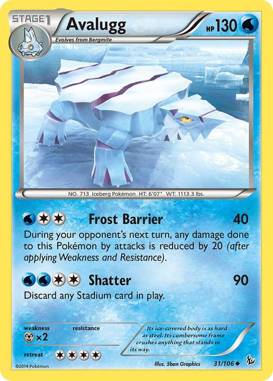 Avalugg - XY - Flashfire - Uncommon - 31/106