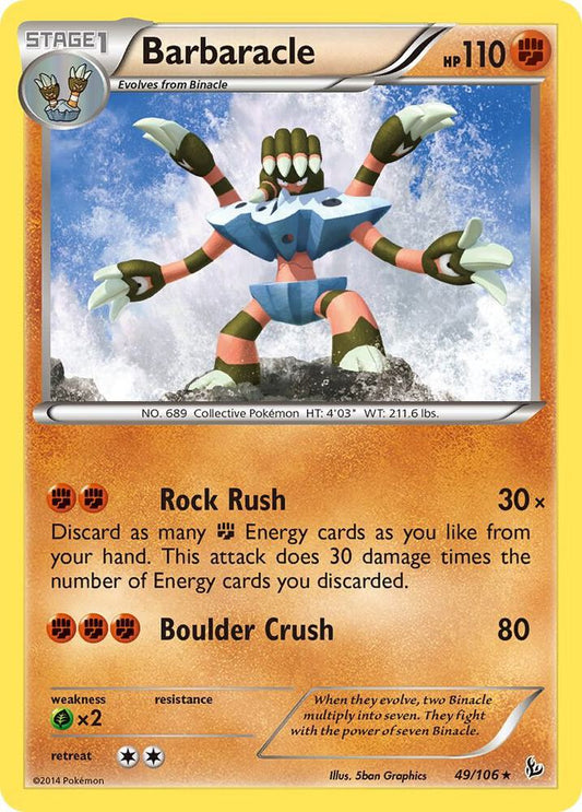 Barbaracle - XY - Flashfire - Rare - 49/106