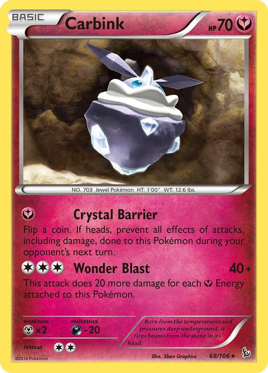 Carbink - XY - Flashfire - Holo Rare - 68/106