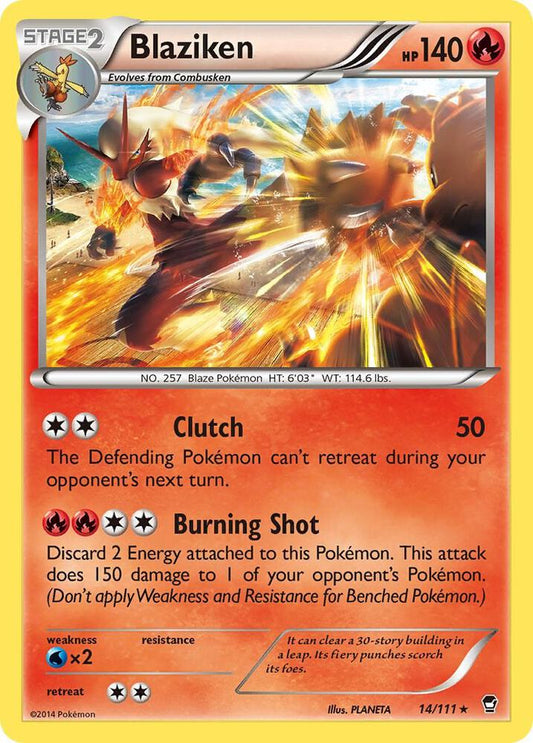 Blaziken - XY - Furious Fists - Holo Rare - 14/111