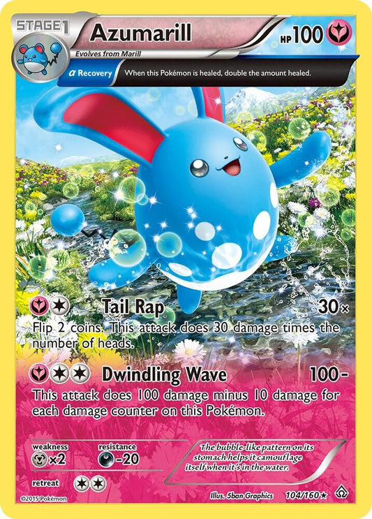 Azumarill (Alpha) - XY - Primal Clash - Holo Rare - 104/160