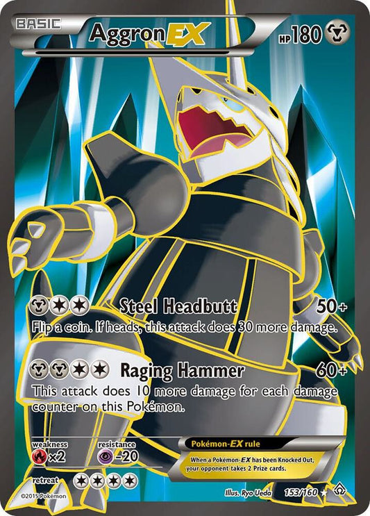Aggron EX (153 Full Art) - XY - Primal Clash - Ultra Rare - 153/160