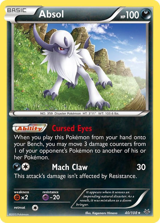 Absol - XY - Roaring Skies - Holo Rare - 40/108