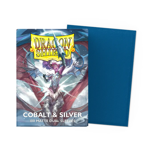 Dragon Shield Cobalt & Silver - Matte Dual Sleeves