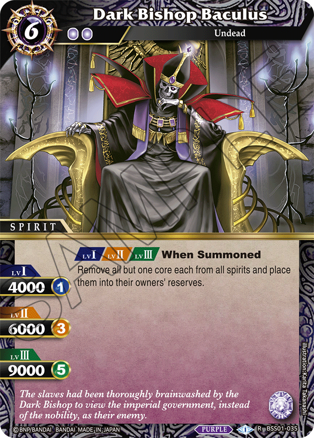 Baculus Dark Bishop Baculus - Dawn of History - Rare - BSS01-035 – MEXPLAY
