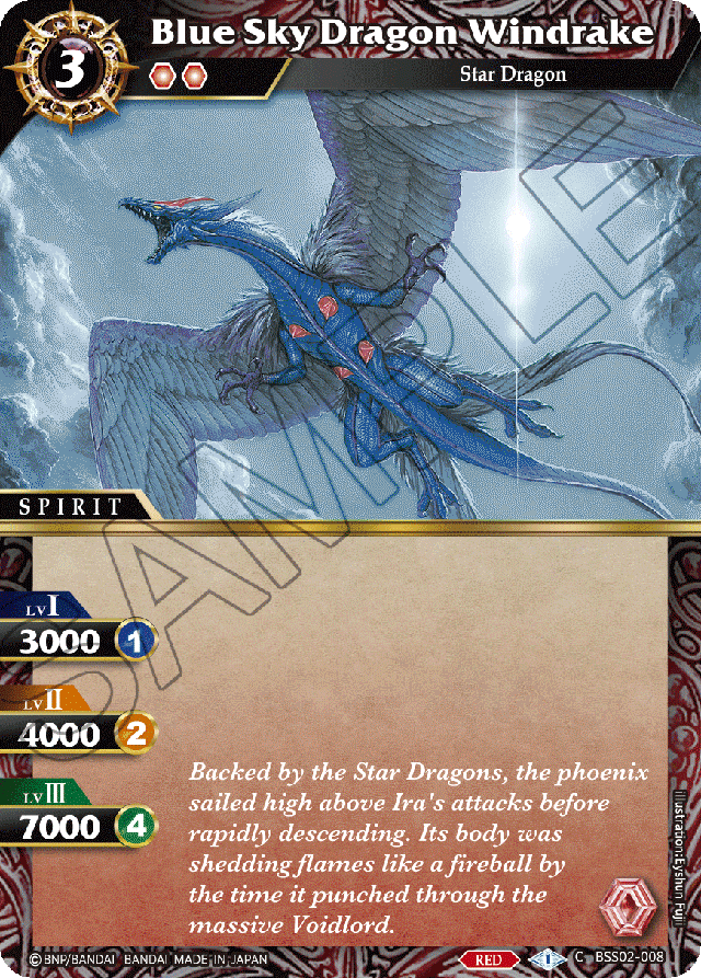 Blue Sky Dragon Windrake - False Gods - Common - BSS02-008