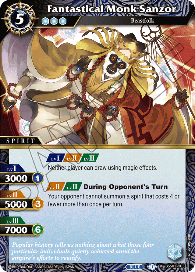 Fantastical Monk Sanzor - Aquatic Invaders - Rare - BSS03-103 – MEXPLAY