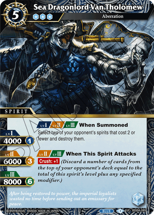 Sea Dragonlord Van Tholomew - Savior of Chaos - Uncommon - BSS04-089