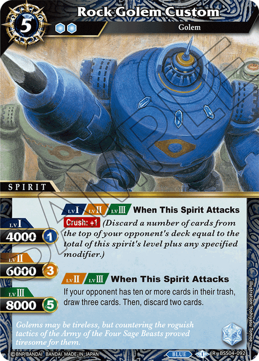 Rock Golem Custom - Savior of Chaos - Rare - BSS04-092