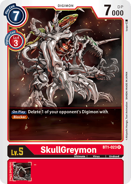 SkullGreymon - Release Special Booster - Rare - BT1-023 R