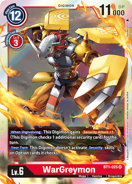 WarGreymon - Release Special Booster - Super Rare - BT1-025 SR