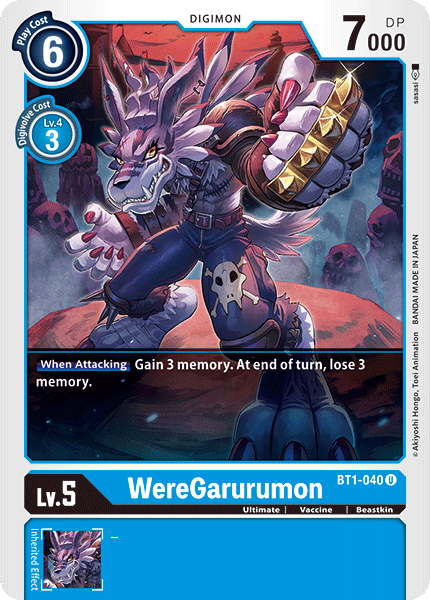 WereGarurumon - BT1-040 - Release Special Booster - Uncommon - BT1-040 U