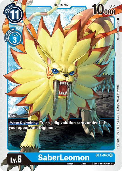 SaberLeomon - Release Special Booster - Uncommon - BT1-043 U