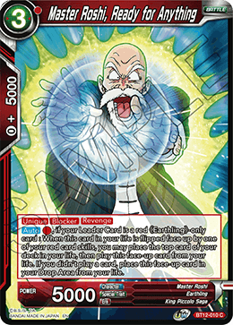 Master Roshi, Ready for Anything - Vicious Rejuvenation - Common - BT12-010