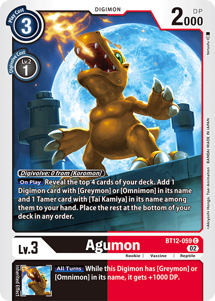 Agumon - BT12-059 - Across Time - Common - BT12-059 C