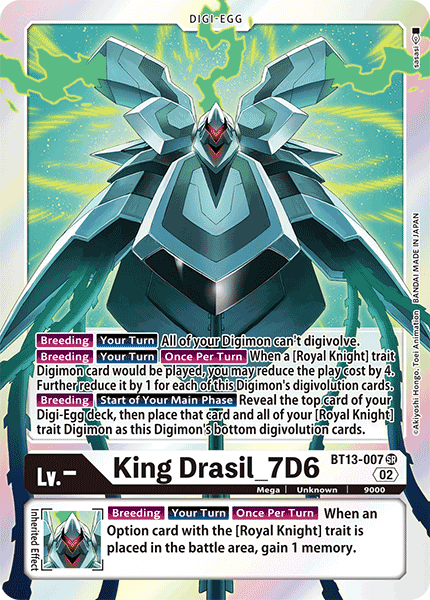 King Drasil_7D6 - Versus Royal Knight Booster - Super Rare - BT13-007 SR