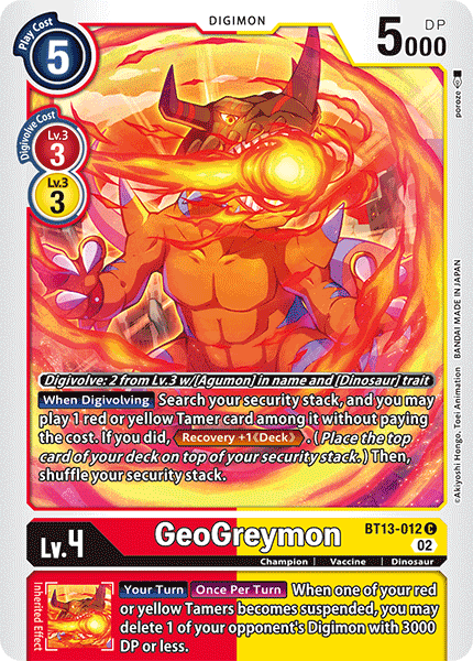 Geogreymon - Versus Royal Knight Booster - Common - BT13-012 C