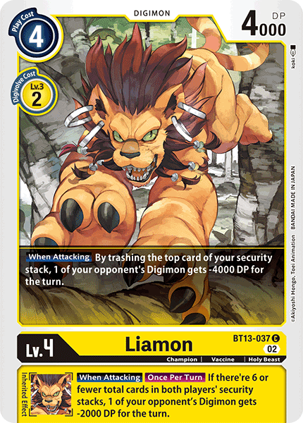 Liamon - Versus Royal Knight Booster - Common - BT13-037 C