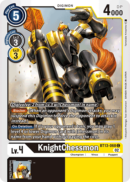 KnightChessmon BT13-068 - Versus Royal Knight Booster - Common - BT13-068 C
