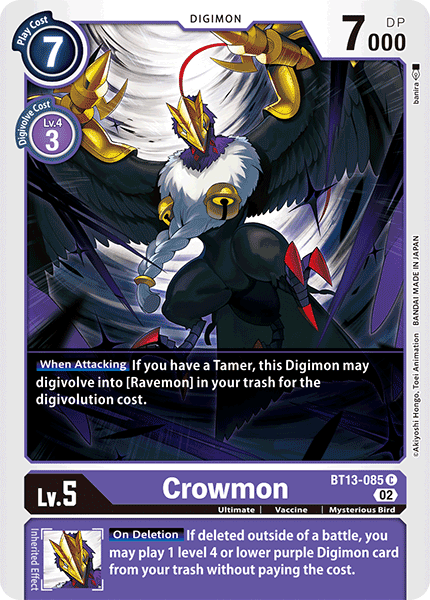 Crowmon - Versus Royal Knight Booster - Common - BT13-085 C