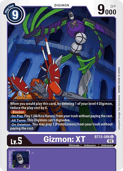 Gizmon: XT - Versus Royal Knight Booster - Uncommon - BT13-086 U