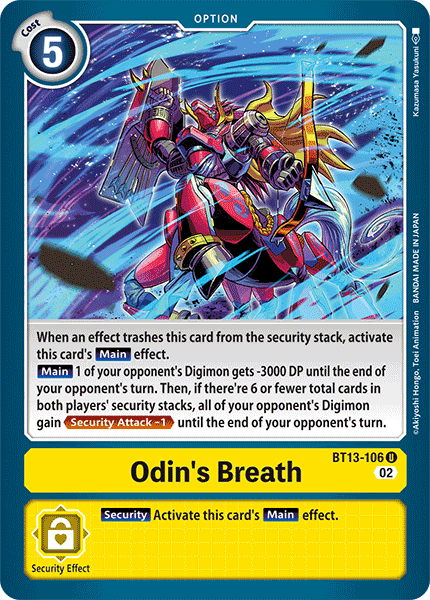 Odin's Breath - Versus Royal Knight Booster - Uncommon - BT13-106 U