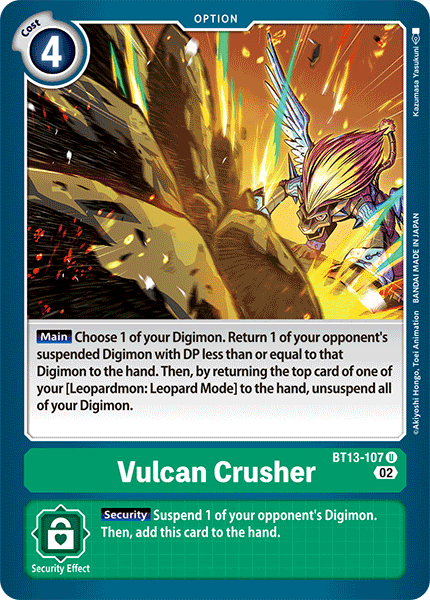 Vulcan Crusher - Versus Royal Knight Booster - Uncommon - BT13-107 U