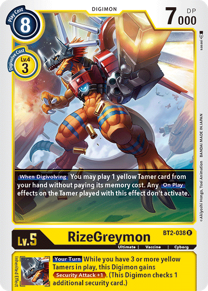 RizeGreymon - Release Special Booster - Rare - BT2-038 R