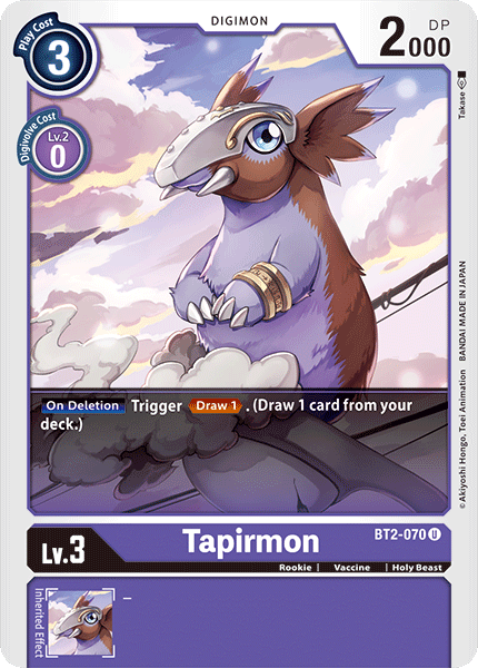 Tapirmon - Release Special Booster - Uncommon - BT2-070 U