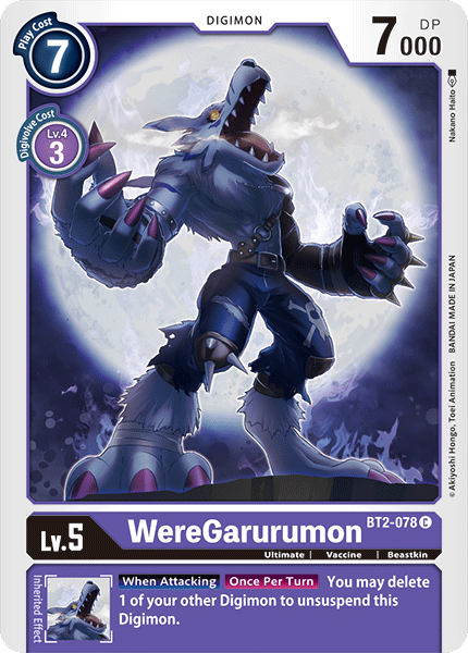 WereGarurumon - BT2-078 - Release Special Booster - Common - BT2-078 C