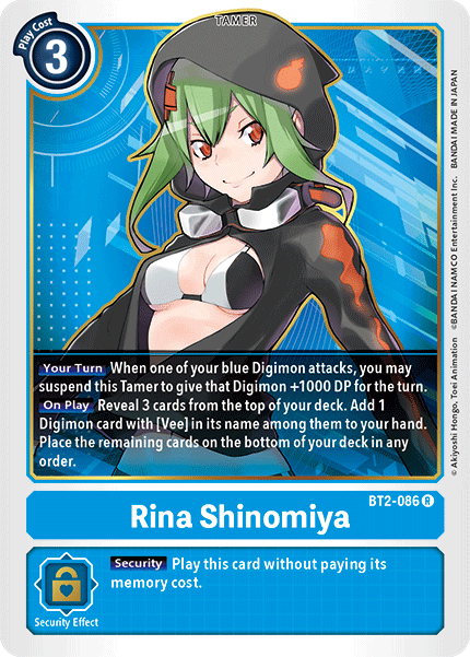 Rina Shinomiya - Release Special Booster - Rare - BT2-086 R